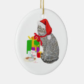 Wachten op Kerstman Keramisch Ornament (Rechts)