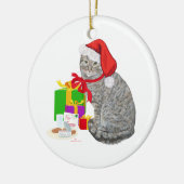 Wachten op Kerstman Keramisch Ornament (Links)