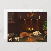 Wachten op kerstmis briefkaart (Voorkant / Achterkant)