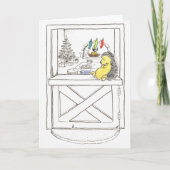 Wachten op Kerstmis Feestdagen Kaart (Voorkant)