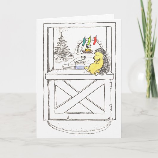 Wachten op Kerstmis Feestdagen Kaart (Voorkant)