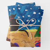 Wachten op Kerstmis Inpakpapier Vel (In situ)