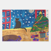 Wachten op Kerstmis Inpakpapier Vel (Voorkant)