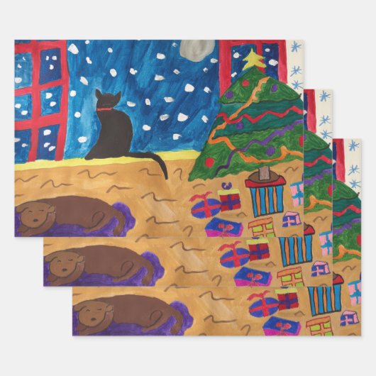 Wachten op Kerstmis Inpakpapier Vel (Set)