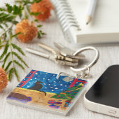 Wachten op Kerstmis Sleutelhanger (Voorkant Rechts)