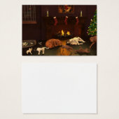 Wachten op kerstmis visitekaartje (Voorkant /achterkant)