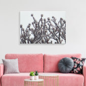 Wachten op lente — Dogwood Tree in Ice Canvas Afdruk (Insitu (Woonkamer))
