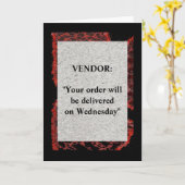 Wachten op levering van mijn pakket op woensdag kaart (Gele Bloem)