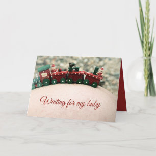 Wachten op mijn Baby kerstkaart Feestdagen Kaart