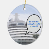 Wachten op mijn Hip Tanktop Keramisch Ornament (Links)