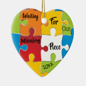 Wachten op ons ontbrekende stuk - cadeautjes voor  keramisch ornament (Rechts)