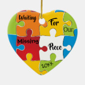 Wachten op ons ontbrekende stuk - cadeautjes voor  keramisch ornament (Achterkant)