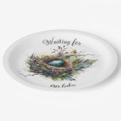 Wachten op onze Baby Papieren Bordje (Gekanteld)