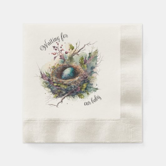 Wachten op onze Baby papieren servet (Voorkant)