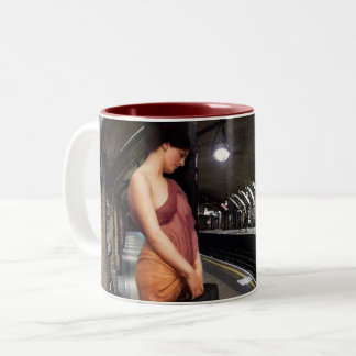 Wachten op Parijs Tweekleurige Koffiemok