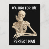 WACHTEN OP PERFECT MAN SKELETON FUNNY BRIEFKAARTEN (Voorkant)