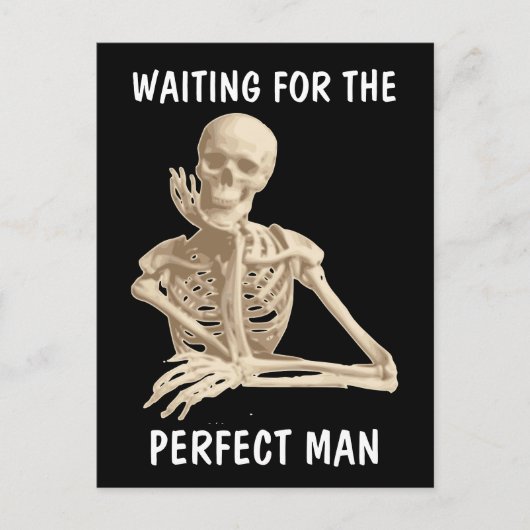 WACHTEN OP PERFECT MAN SKELETON FUNNY BRIEFKAARTEN (Voorkant)