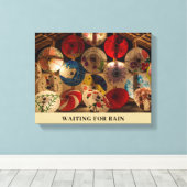 "WACHTEN OP REGEN" CANVAS AFDRUK (Insitu (Houten vloer))