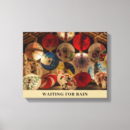 "WACHTEN OP REGEN" CANVAS AFDRUK (Voorkant)