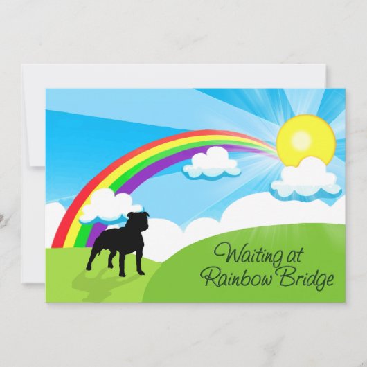 Wachten op regenboogbrug Pitbulls Kaart (Voorkant)