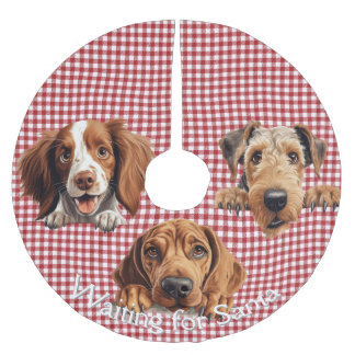 Wachten op Santa Dogs Kerstboom Rok