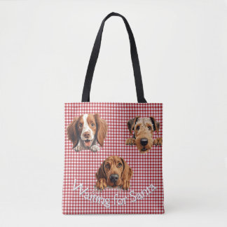 Wachten op Santa Dogs Tote Bag