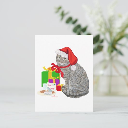 Wachten op Santa Feestdagenkaart (Staand voorkant)