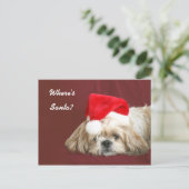 Wachten op Santa Feestdagenkaart (Staand voorkant)