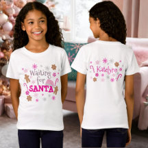 Wachten op Santa Hot Pink Christmas Snoep naam