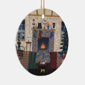 Wachten op Santa Keramisch Ornament (Rechts)