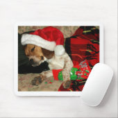 Wachten op Santa-Kerstbeagle hondenmousepad Muismat (Met muis)