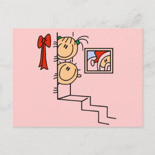 Wachten op Santa T-shirts en cadeautjes Feestdagenkaart