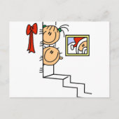 Wachten op Santa T-shirts en cadeautjes Feestdagenkaart (Voorkant)