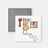 Wachten op Santa T-shirts en cadeautjes Magneet (Voorkant / Achterkant)