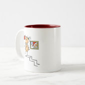 Wachten op Santa T-shirts en cadeautjes Tweekleurige Koffiemok (Voorkant links)