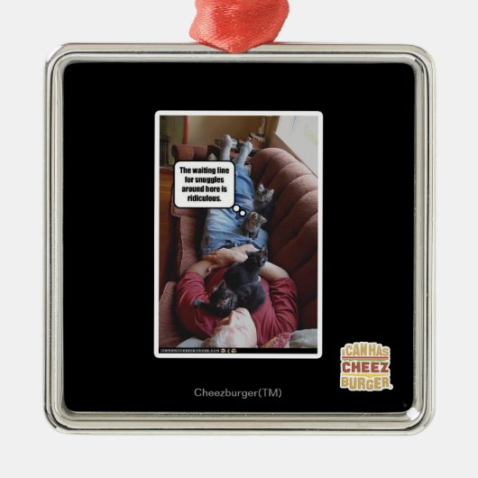 Wachten op smokkels metalen ornament (Voorkant)