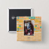 Wachten op smokkels vierkante button 5,1 cm (Voorkant /achterkant)