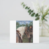 Wachten op spoor briefkaart (Staand voorkant)