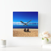 Wachten op Summer op Lake Tahoe Vierkante Klok (Huis)