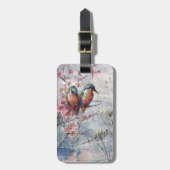 Wachten op Supper Kingfisher Bird Bagagelabel (Voorkant verticaal)