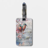 Wachten op Supper Kingfisher Bird Bagagelabel (Achterkant verticaal)