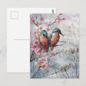 Wachten op Supper Kingfisher Bird Briefkaart (Voorkant / Achterkant)