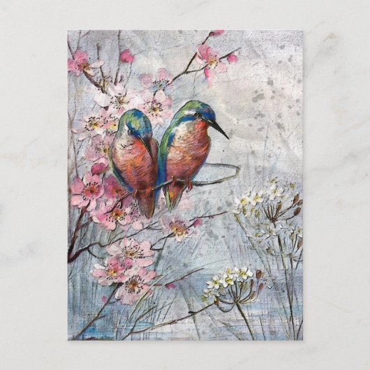 Wachten op Supper Kingfisher Bird Briefkaart (Voorkant)