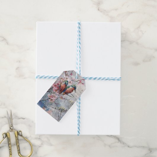 Wachten op Supper Kingfisher Bird Cadeaulabel (Met Touw)