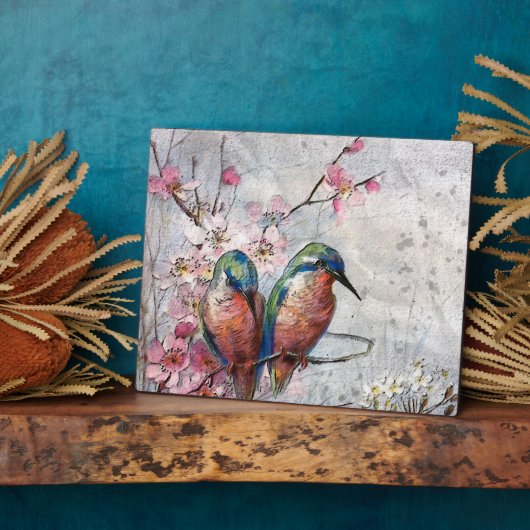 Wachten op Supper Kingfisher Bird Fotoplaat (Zijkant)