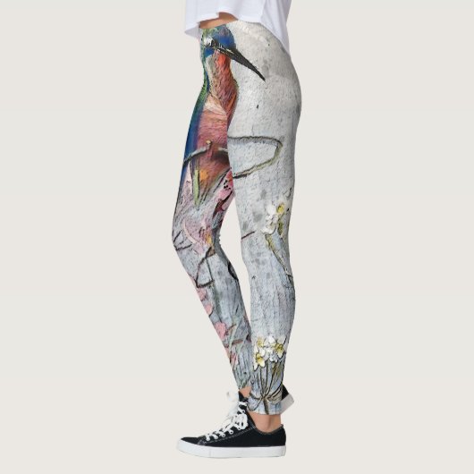 Wachten op Supper Kingfisher Bird Leggings (Links)