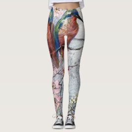 Wachten op Supper Kingfisher Bird Leggings
