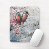 Wachten op Supper Kingfisher Bird Muismat (Met muis)