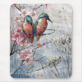 Wachten op Supper Kingfisher Bird Muismat