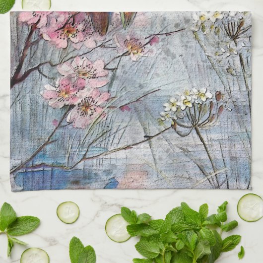 Wachten op Supper Kingfisher Bird Theedoek (Gevouwen)